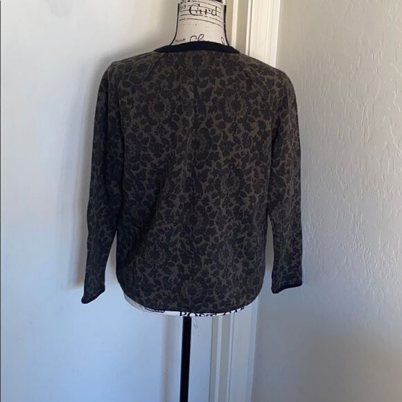 Lou & Grey Floral Print Design Pullover Sweater Feminine Casual Boho Work - Picture 5 of 9